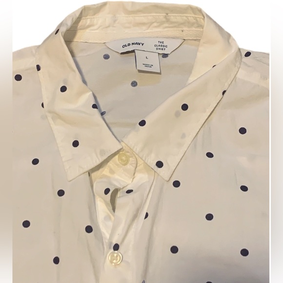 EUC W/ Tags Old Navy White Button Down Shirt Large - Picture 3 of 5